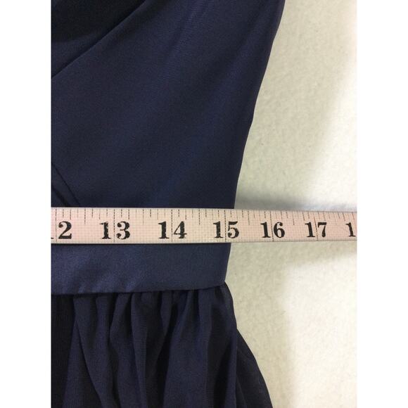 AW BRIDAL 10 L navy blue Gwyneth wedding bridesmaid party maxi dress new B80 - Picture 7 of 8
